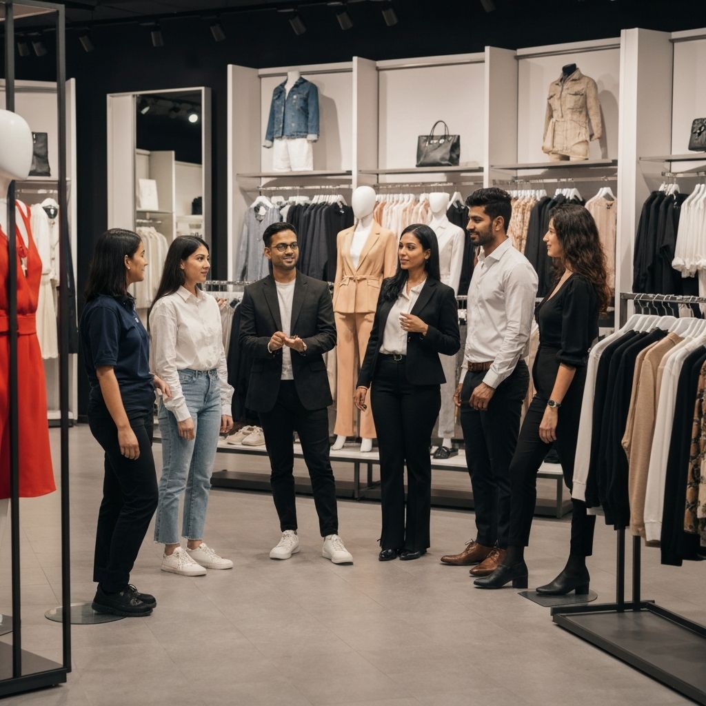 Команда стилистов в магазине